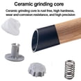 thumbnail image 3 of black+white black+white Salt and Pepper Grinder Set, Manual Wood Pepper Mill & Salt Grinder with Adjustable Coarseness, 3 of 5