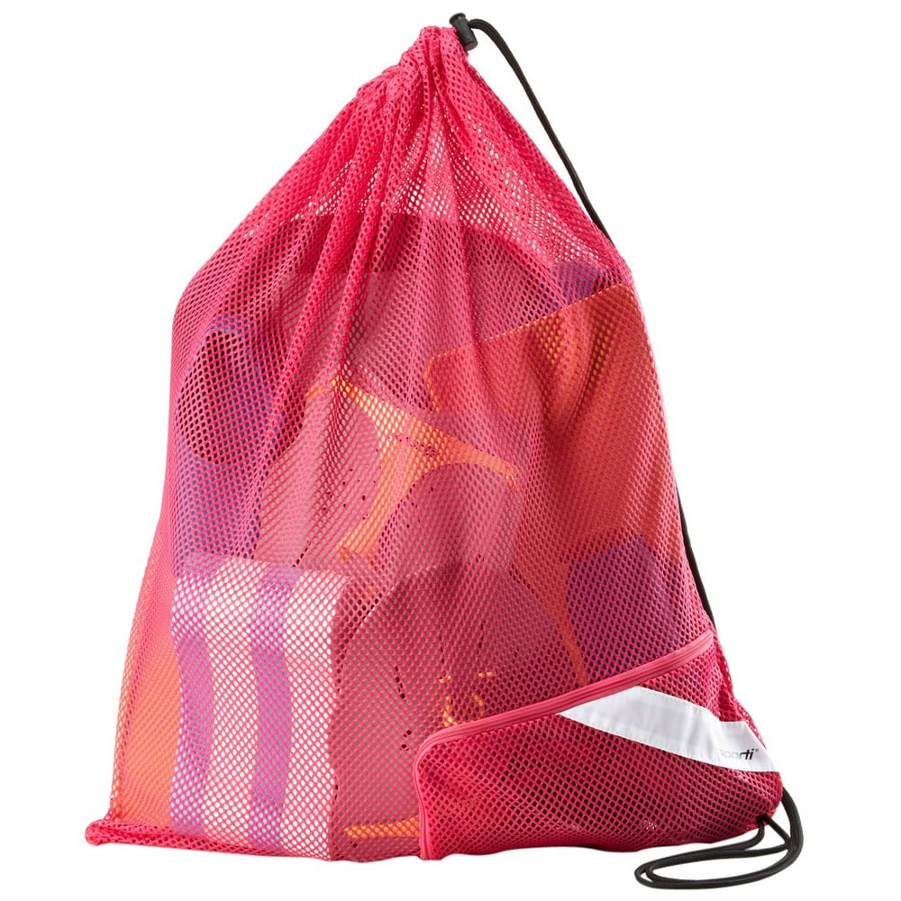Sporti Mesh Bag With Zipper Pocket (Pink)