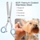thumbnail image 3 of Juego de tijeras de peluquería canina, tijeras profesionales de peluquería para mascotas de 5 piezas con puntas redondas de seguridad para perros y gatos, tijeras de adelgazamiento, 3 of 5