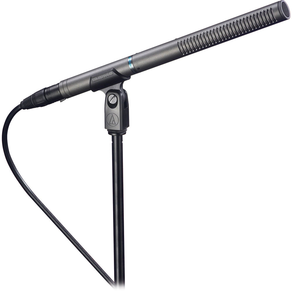 Audio-Technica AT897 Shotgun Microphone Bundle with Auray DUSM-1 Universal Shockmount, Auray Custom Windbuster, and XLR-XLR Cable