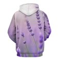 thumbnail image 3 of Lavender Field Bloom Men's Women Vintage 3D Hooded Sweatshirt - All-Season Loose Fit Streetwear, 3 of 6