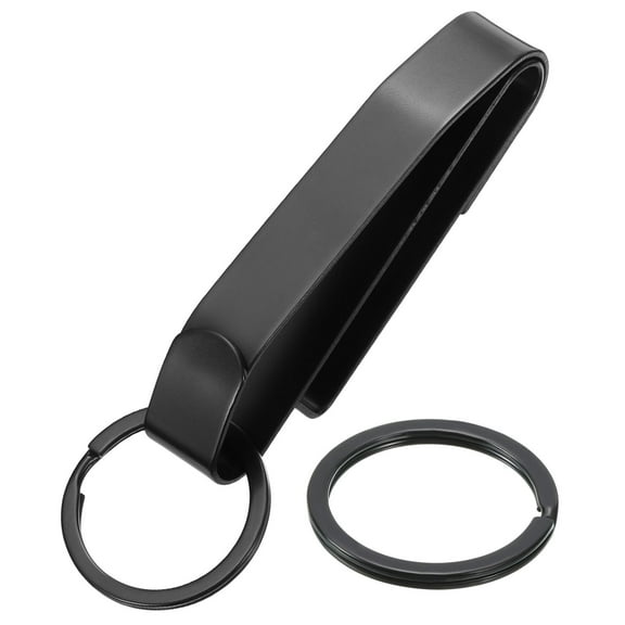 Duty Belt Keychain, 1Pcs - Stainless Steel Keys Clip, Quick Release Keys Ring Holder with 2 Keyrings (76 x 13mm)