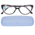 thumbnail image 2 of Progressive Multifocal Glasses Anti Blue Ray Progressive Multifocal Glasses for Reading Gaming TV Phones +100 Black Purple Frame, 2 of 4