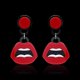 thumbnail image 3 of Pendientes colgantes de acrílico estilo punk hip hop para mujer, con forma de labios rojos, con forma de gota, joyería creativa, exquisita y útil, 6,8 x 3,8 cm., 3 of 5