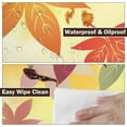 thumbnail image 4 of Fall Round Fitted Tablecloth with Elastic Edge,Water-Resistant Picnic Orange Autumn Maple Leaf Pumpkin Sunflower Table Cover for 48-52" Found Tables Thanksgiving Table Cloth for Dinner,Outdoor,Patio, 4 of 4