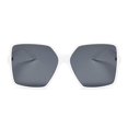 thumbnail image 1 of Gafas de sol Dollger Oversized Square, blancas, 100% protección UV, 1 of 8