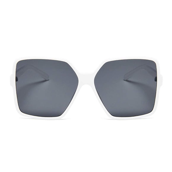 Gafas de sol Dollger Oversized Square, blancas, 100% protección UV