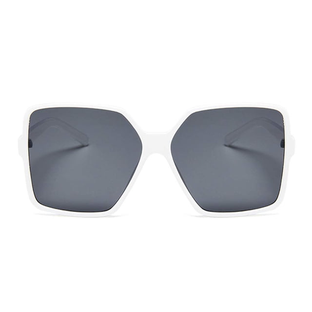 Gafas de sol Dollger Oversized Square, blancas, 100% protección UV