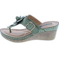thumbnail image 2 of Gc Shoes Women's Sydney Rosette Slide Wedge Sandals, 2 of 7