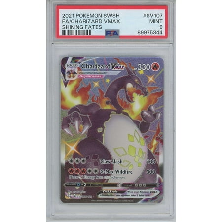 Pokemon Shining Fates Shiny Rare Charizard VMax SV107 (PSA Mint 9)