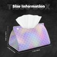 thumbnail image 6 of Goofa Fish Scale1 Pattern Triangle Square Tissue Box Cover, Modern PVC Leathe Facial Paper Holder,Decorative Holder/Organizer for Bathroom Vanity Countertop, 6 of 9