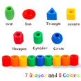 thumbnail image 3 of Lacing Beads Rainbow Toyfrog Educational Montessori para niños, 3 of 5