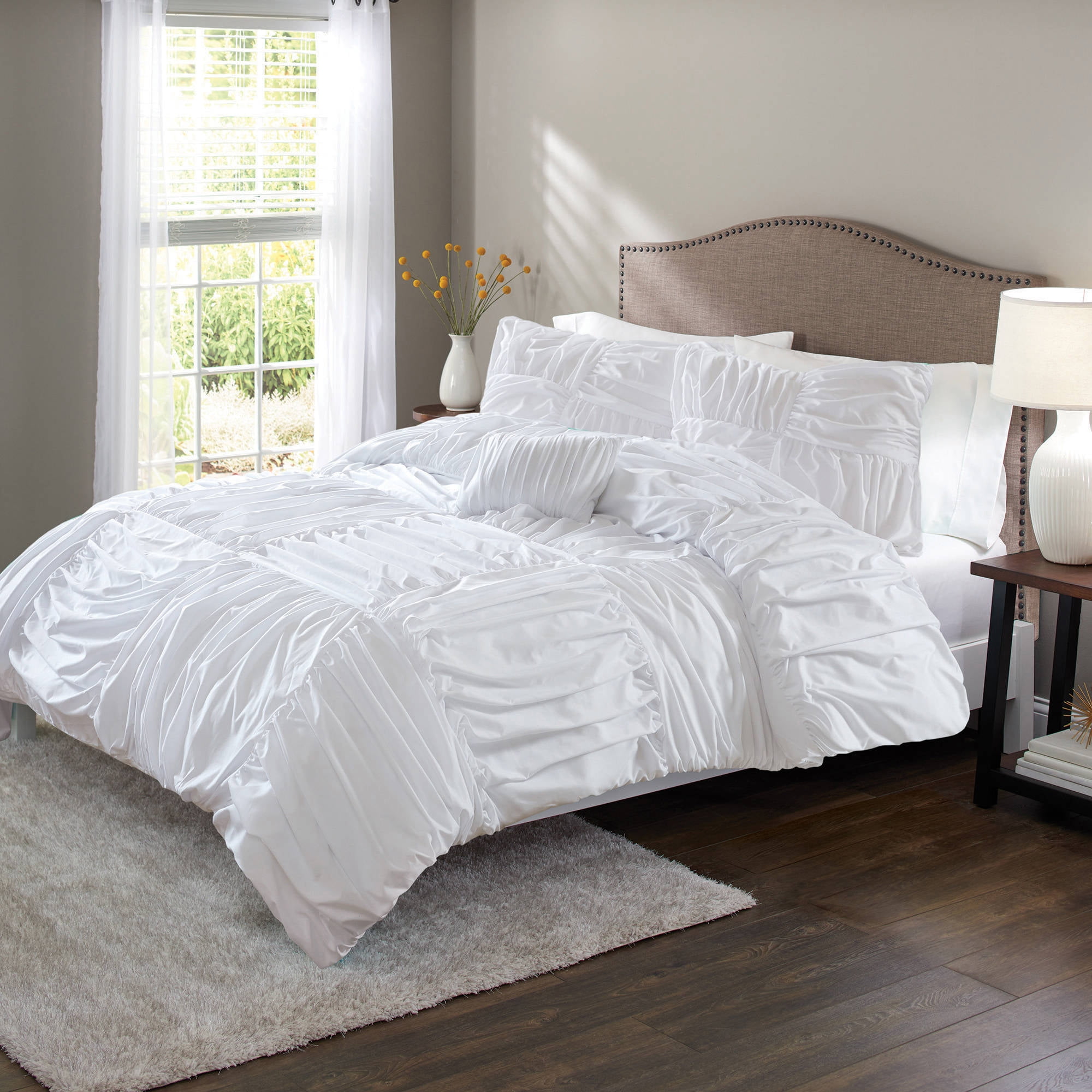 Better Homes And Gardens Basketweave Ruched Duvet Set