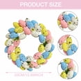 thumbnail image 6 of Easter Egg Wreath for Front Door, Colorful Artificial Egg Garland Wall Decor with Farmhouse Spring Style 13 in, 6 of 9