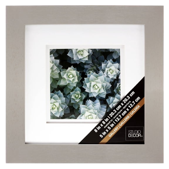 Studio Decor Gray Gallery Frame with Double Mat, 8 Pack