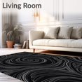 thumbnail image 2 of ODIKA 8'x10' Machine Washable Non-Slip Area Rug, Galaxy Swirl with Cosmic Starburst and Modern Abstract Motifs High Traffic Rug with Pad, Black, 591158, 2 of 8