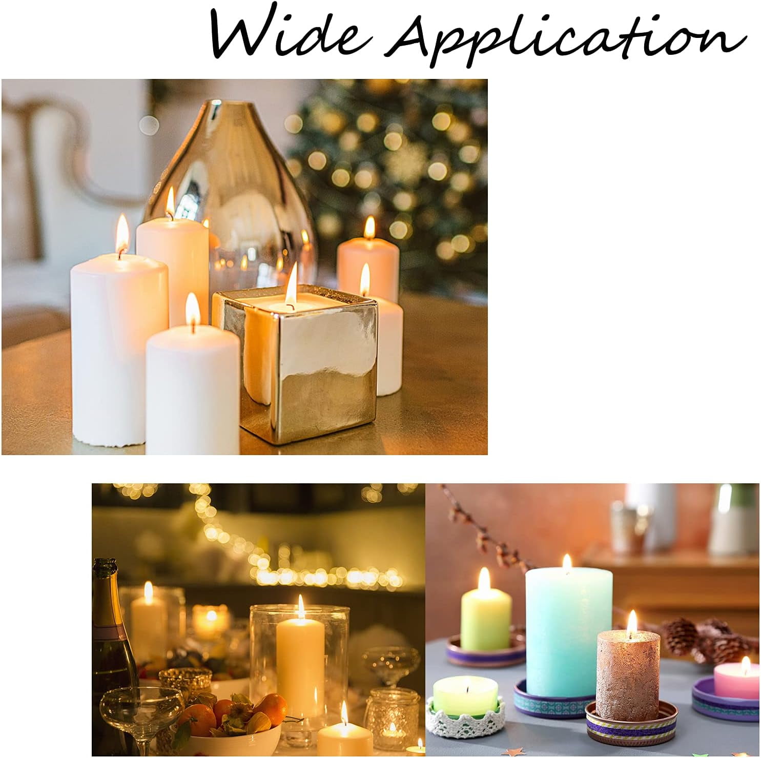 DIY Candle Making Tools with Plastic Candle Molds Eco-Friendly Candle Wick Iron Hair Bobby Pins Simple Hairpin Paper Stickers and Birch Wood Craft Ice Cream Sticks Clear 4.5x6.1x4.6cm 1pc