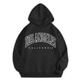 thumbnail image 3 of Los Angeles Hoodies for Women Fall Winter Long Sleeve Graphic Hooded Sweatshirt Streetwear Pullover Tops, 3 of 6