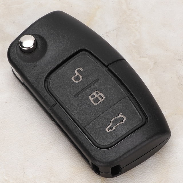 Llave de coche, mando a distancia con 3 botones y cerradura, color negro Características líderes en su clase