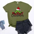 thumbnail image 2 of LINMOUA The Grinch T-shirt Mode Décontractée à Col Rond et Manches Courtes pour Femmes, 2 of 5