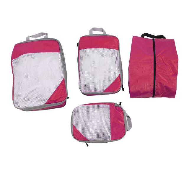 Compression Packing Cubes For Suitcases 4 Set Travel Organizer Cubes Lightweight Luggage Organizer Bags With See Through Mesh For Travel