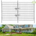 thumbnail image 1 of 1 Package [Premium Project] Metal Outdoor Fence 10 Pieces Without Door, Inner Arc Design, 10 Mesh Pieces + 10 Round Head Ground Plugs + 1 6-Point Wooden Hammer, 1 of 9