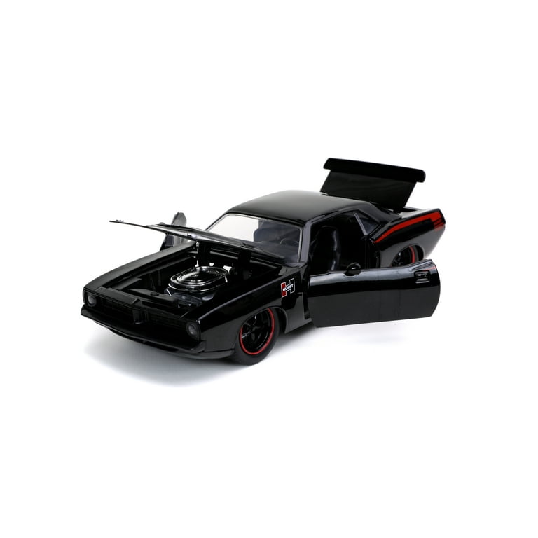 Jada 31460 1973 Plymouth Barracuda Hurst Black with Red