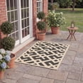 thumbnail image 4 of Safavieh Courtyard Alvin Geometric Indoor/Outdoor Area Rug, Black/Beige, 4' x 5'7", 4 of 14