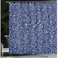 thumbnail image 4 of Ambesonne Floral Shower Curtain, Baroque Classic Damask, 69"Wx75"L, Indigo Violet Blue, 4 of 5