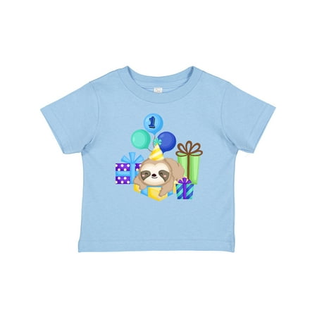 

Inktastic 1st Birthday Sloth Gift Baby Boy or Baby Girl T-Shirt