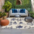 thumbnail image 2 of Farmhouse Country Outdoor Rug for Patio/Deck/Porch, Non-Slip Large Area Rug 5 x 7 Ft, Vintage Trees Rustic French Garden Birds Indoor Outdoor Rugs Washable Area Rugs, Camping Rug Carpet Runner, 2 of 8