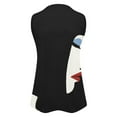 thumbnail image 5 of LEBONYARD Tops for Women Trendy,Women Fashion Summer Sexy Fold Printed Regular Sleeveless V Neck Button Top Black XXL, 5 of 5