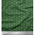 thumbnail image 1 of Soimoi Green Heavy Canvas Fabric Scales Geometric Print Fabric by the Yard 58 Inch Wide, 1 of 3