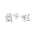 thumbnail image 2 of G/SI .65 ct Princess Cut Diamond Studs 14k White Gold, 2 of 2
