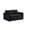Black, variant on Hommoo Modern 3 in 1 Convertible Sleeper Sofa Bed, Pull Out Loveseat Couch Futon Sofa Bed with 3-Level Adjustable Back, Beige