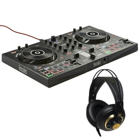 Hercules DJControl Inpulse 300 - DJ Controller System Bundle with AKG K240 Studio Pro Stereo Headphones