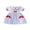 Blue, variant on BemeyourBBs Toddler Baby Girl Baseball Dress Outfit 6 12 18 24 Months 2 3 4 Years Puff Short Sleeve Doll Collar Stripes Embroidery Baseball Bow Summer Dress Clothes