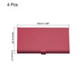 thumbnail image 2 of Uxcell Professional Business Card Holder Aluminum Slim Pocket Credit Card Case, Red 4 Pack, 2 of 5
