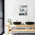 thumbnail image 4 of Bathroom Canvas Wall Art Rustic Bathroom Sign Decor Please Seat Yourself Canvas Prints Paintings Navy Blue Bathroom Pictures Modern Home Artwork Decor For Bathroom Framed Ready To Hang 12x16 Inch, 4 of 6