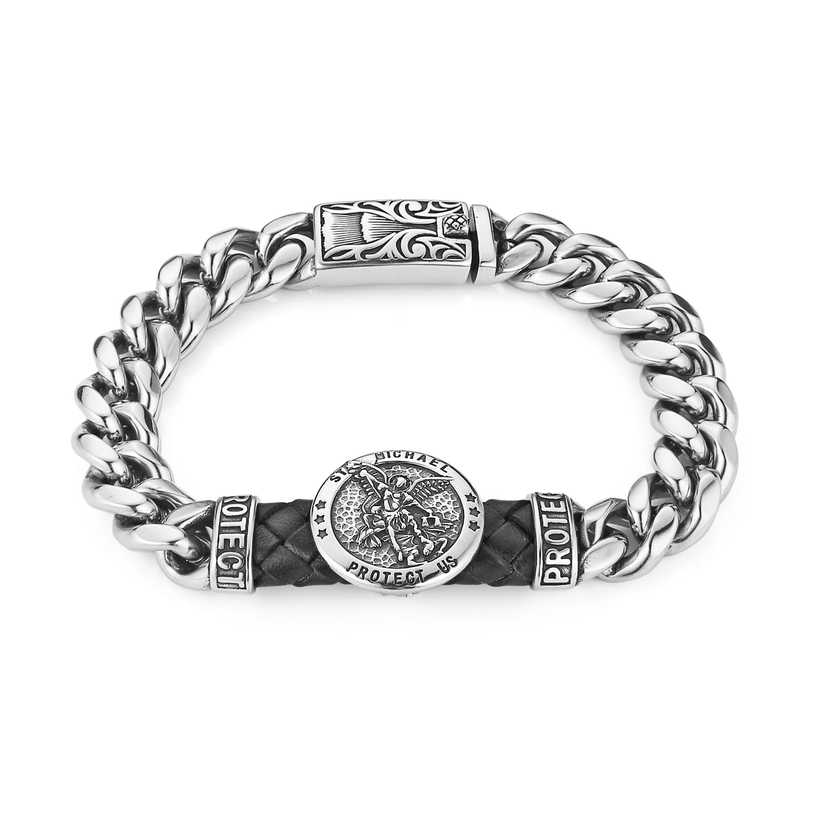 Ed Hardy ステンレススチール チェーンブレスレット Ed Hardy Men's Gold Ion-Plated Stainless Steel Skull Link Bracelet