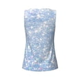 thumbnail image 5 of Picia White Bule Glitter Pattern Women's Workout Tank Top,Breathable Activewear,Slim Fit Athletic Top,Versatile Workout Moisture-wicking top-X-Large, 5 of 9