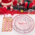 thumbnail image 4 of 175pcs Christmas plastic Plates - Red Disposable Plates Set Include 25 Dinner Plates-25 Dessert Plates-25 Knives-25 Forks- 25 Spoons-25 Cups-25 Napkins Perfect for Christmas Party & Picnic, 4 of 18