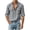 Gray, variant on Men's Spread-Collar Dual-Pocket Roll-Up Textured Shirt, Natural Breathable Linen-Cotton for weekend shopping White S