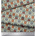 thumbnail image 3 of Soimoi Rayon Crepe Fabric Geometric & Art African Print Fabric by Yard 46 Inch Wide, 3 of 3