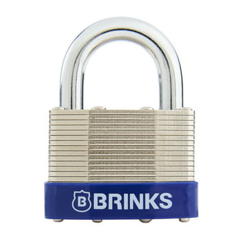 Brinks Laminated Steel Resettable Padlock, 44mm Body with 7/8 inch Shackle