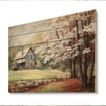 thumbnail image 2 of Designart "Dogwood Beauty at the Farm in White and Grey III" Landscapes Print on Natural Pine Wood, 2 of 5