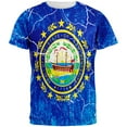thumbnail image 1 of New Hampshire Vintage Distressed State Flag All Over Mens T Shirt Multi 2XL, 1 of 2