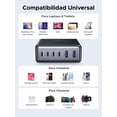 thumbnail image 4 of UGREEN Cargador 100W GAN y 6 Puertos, Estaci&oacute;n de Carga de Escritorio con 4 USB C y 2 USB PD, Carga R&aacute;pida de 65W, Compatible con MacBook Pro Air de 16", XPS 13, iPad Pro, G, 4 of 8
