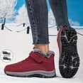 thumbnail image 6 of Willtoo Women's Waterproof Warm Hook and Loop Platform Snow Boots Comfort Fur Lined Orthopedic Lightweight Non Slip Booties for Winter Ski Outdoor Hiking Red, 6 of 6