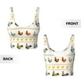 thumbnail image 6 of Uemuo Funny Chicken Pattern Women's Sports Bra - High Impact Support, Breathable, and Comfortable Athletic Bra for Running, Yoga, and Workouts, 6 of 9